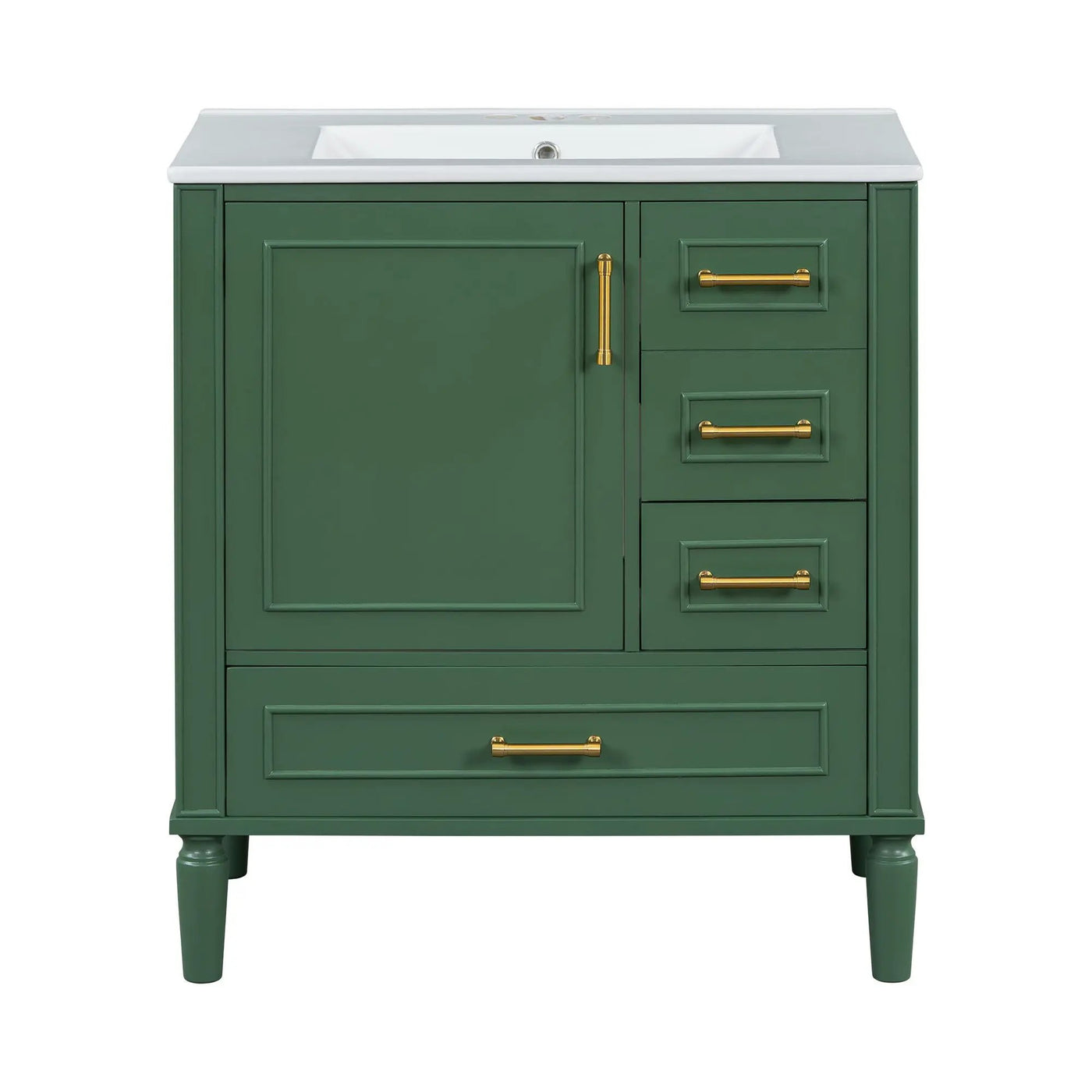 Traditional Bathroom Vanity Set With Soft Close Doors by HouseOfZazla
