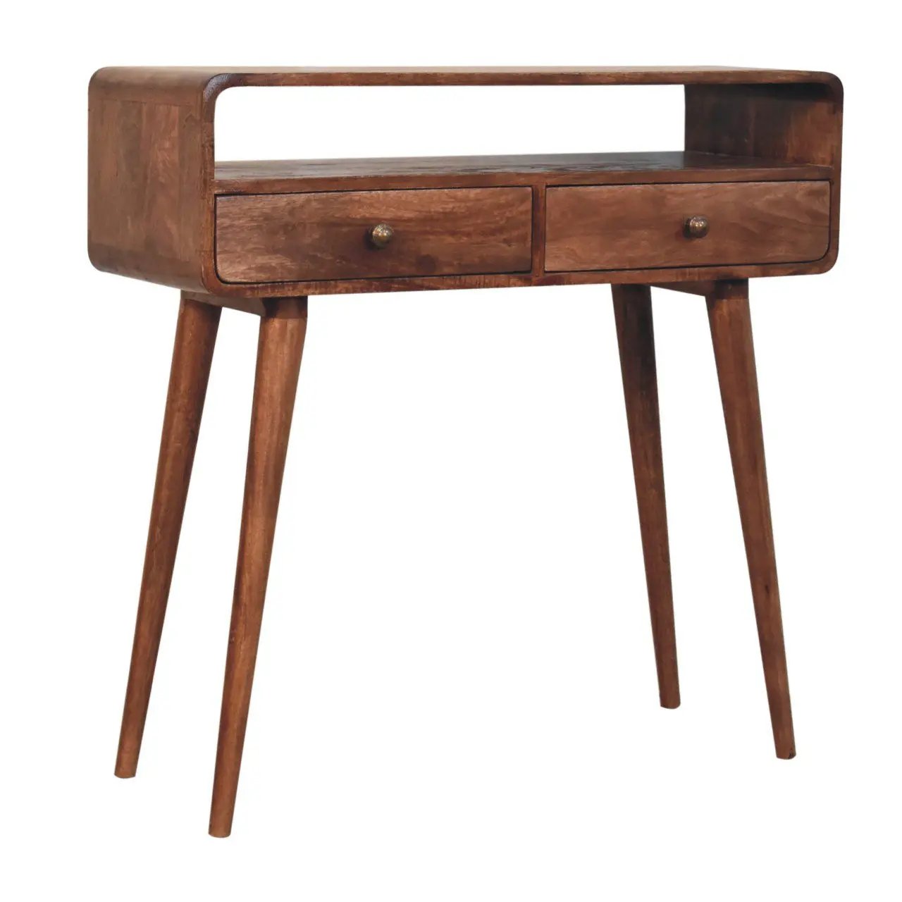 Solid Wood Curved Console Table by Unique Piece Furniture