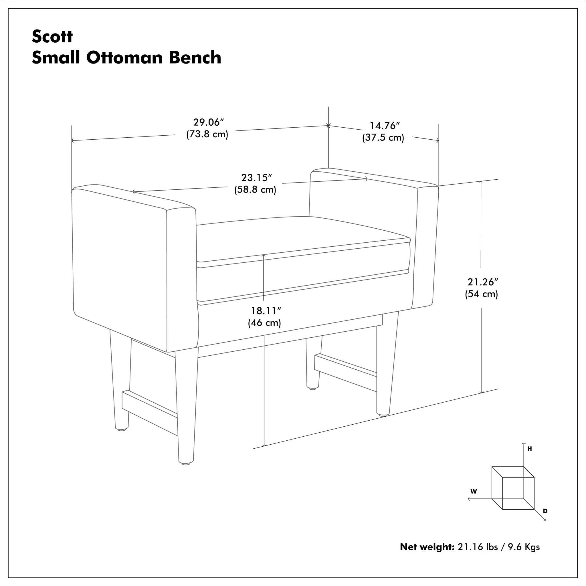 Scott - Upholstered Ottoman Bench by Unique Piece Furniture