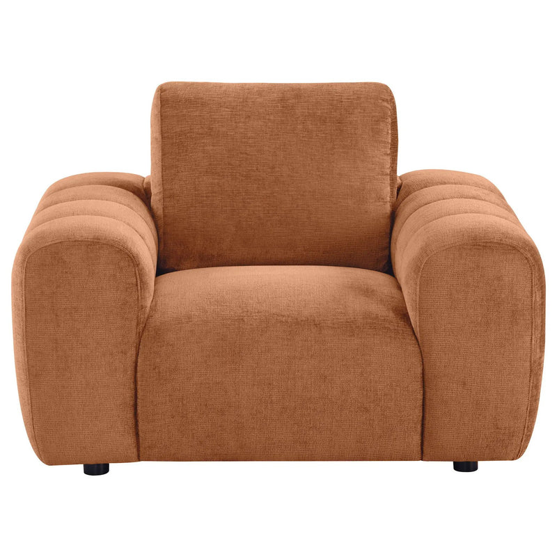 Burnett Chenille Upholstered Accent Chair Burnt Orange by Unique Piece Furniture