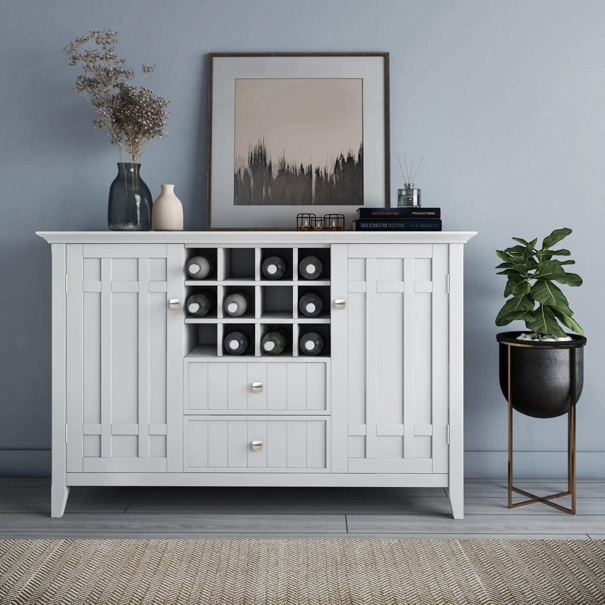 Bedford - Sideboard Buffet And Wine Rack by HouseOfZazla