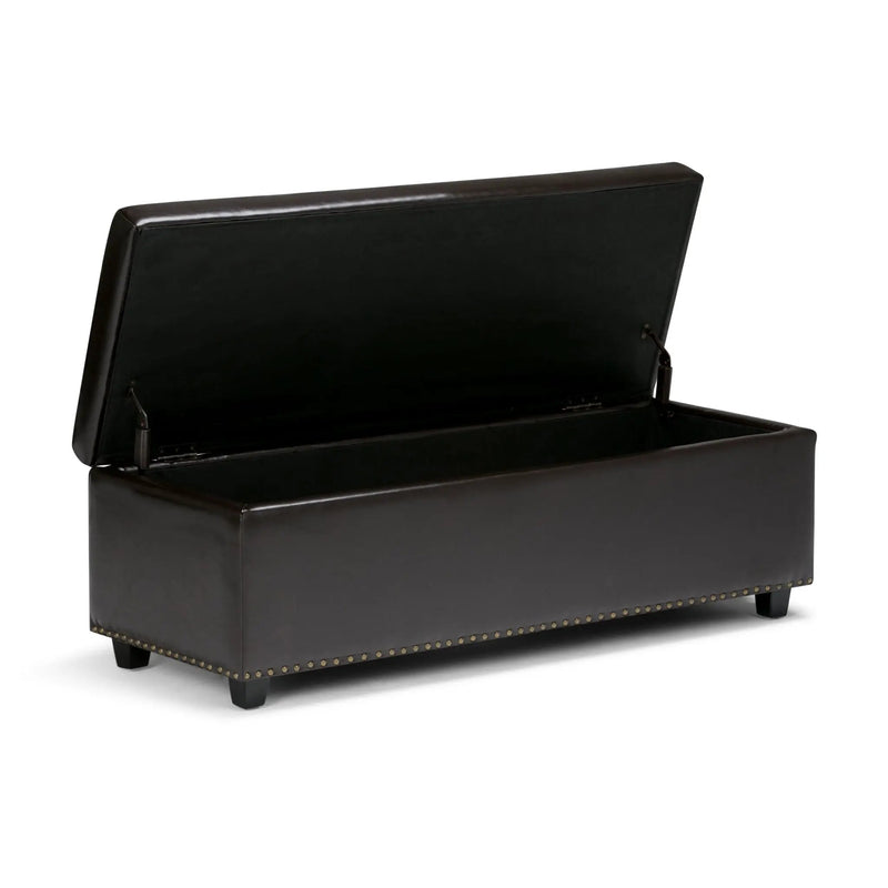 Hamilton - Storage Ottoman - Coffee Brown by HouseOfZazla