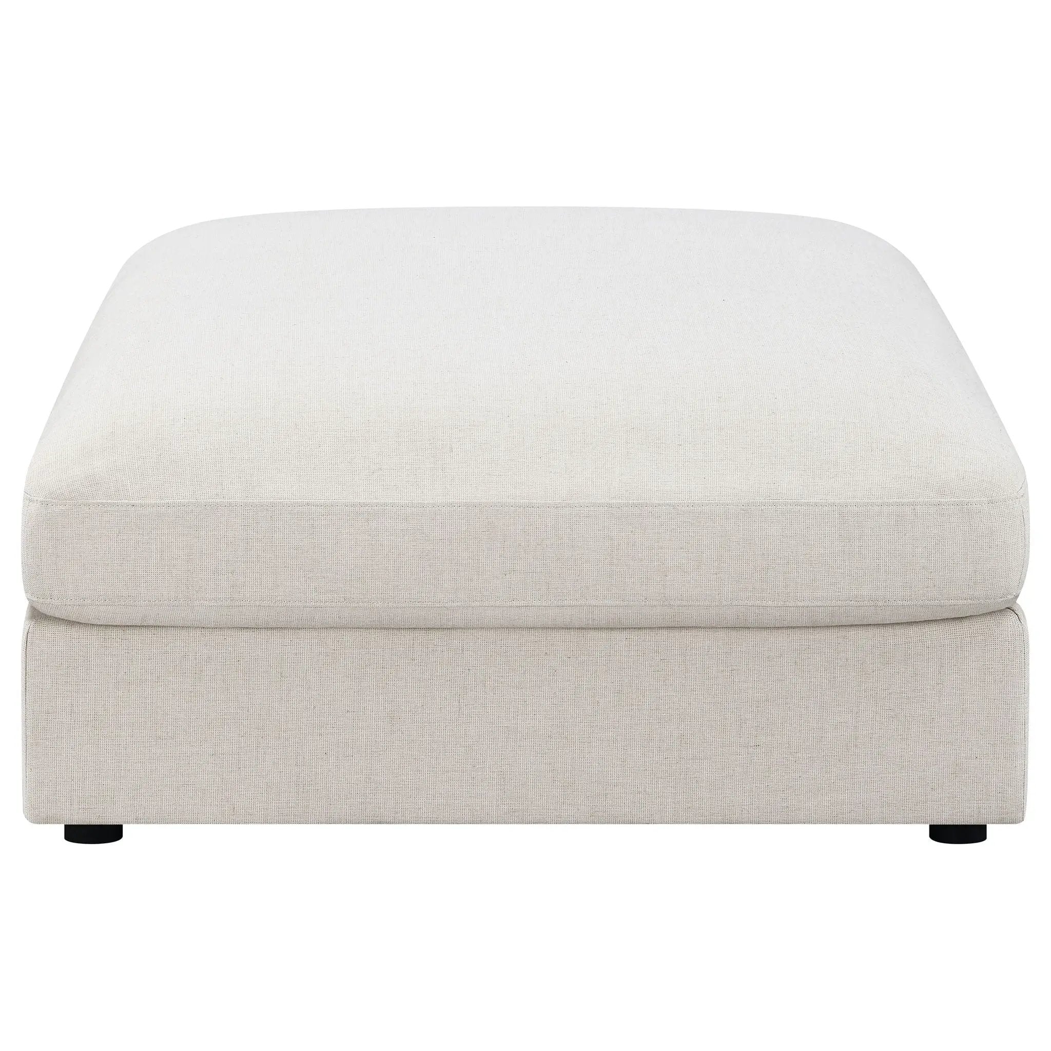 Serene Square Upholstered Ottoman Beige by Unique Piece Furniture