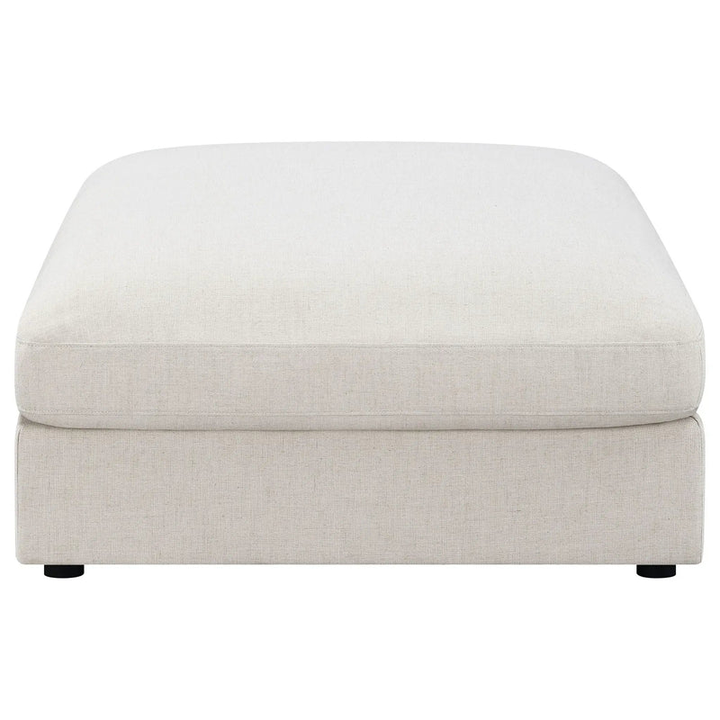 Serene Square Upholstered Ottoman Beige by Unique Piece Furniture