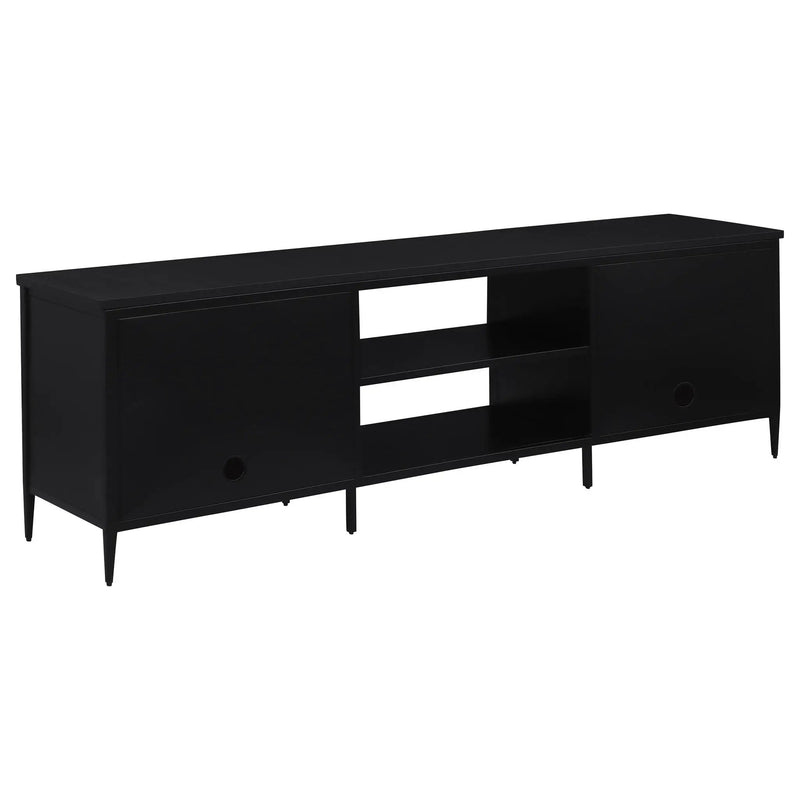 Amherst 2-door 70-inch Metal TV Stand Media Console Black by Unique Piece Furniture