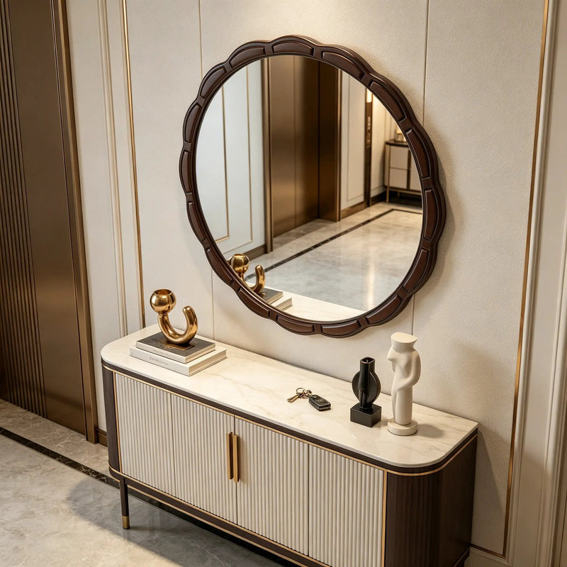 Round Wood Wall Mirror - 31.5" by HouseOfZazla