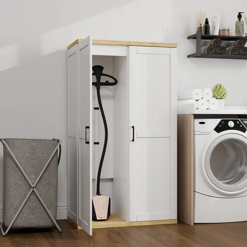 55.1" Tall Wooden Vacuum Storage Cabinet with Adjustable Shelf by HouseOfZazla