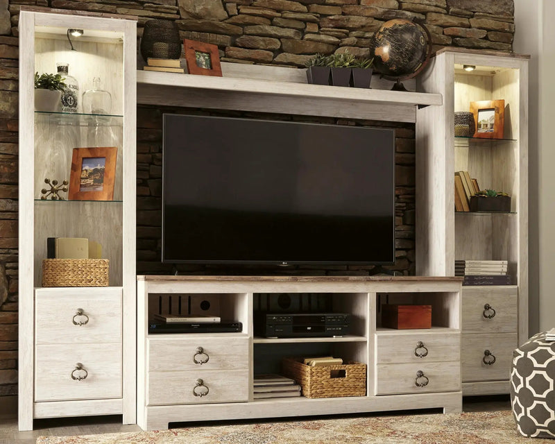 Willowton - Entertainment Center With Fireplace Option by Unique Piece Furniture