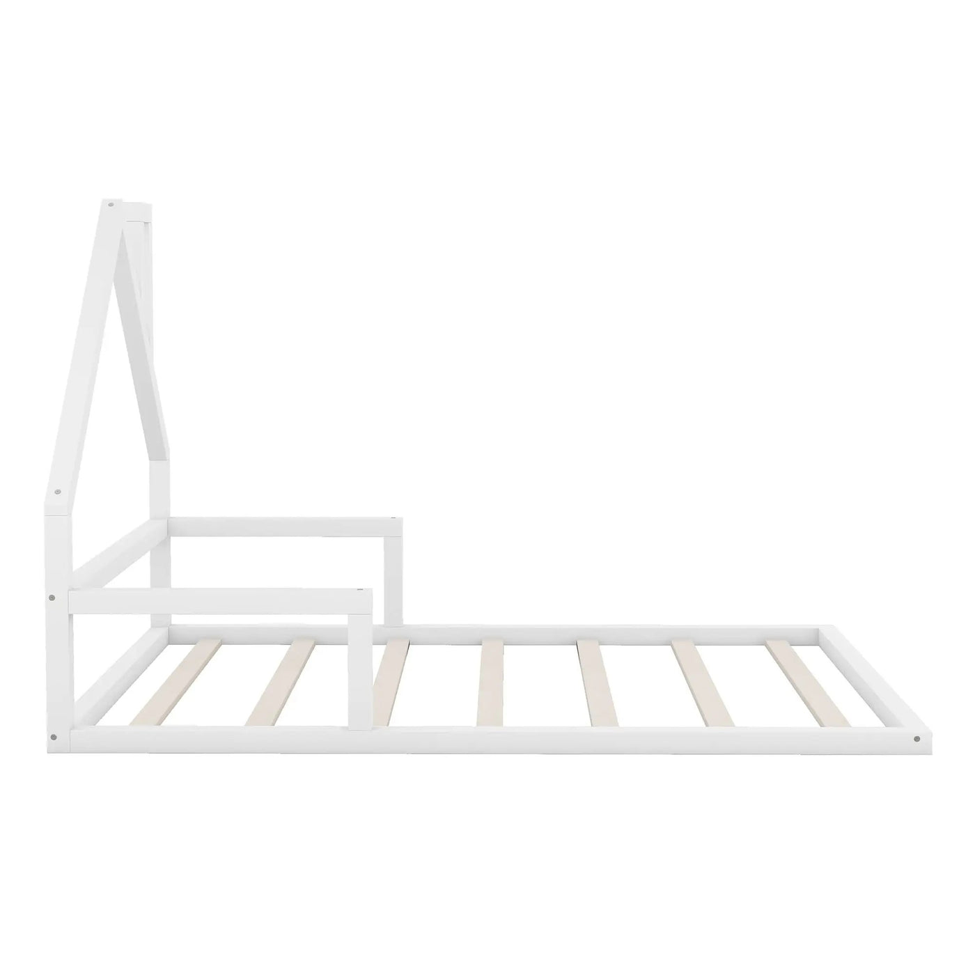 Elegant Floor Bed With House Shaped Headboard by HouseOfZazla