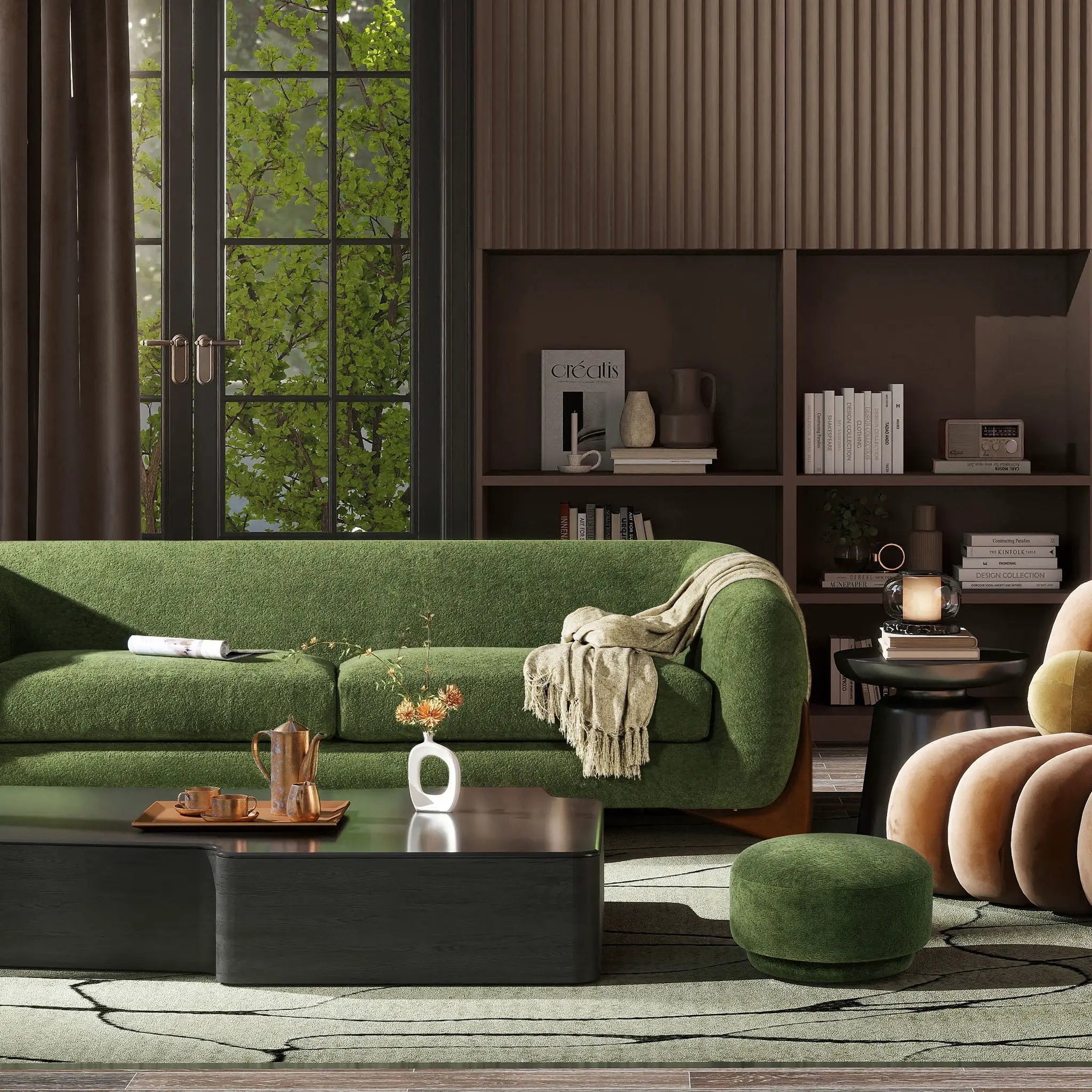 Fuji - Mushroom Footstool Ottoman by Unique Piece Furniture