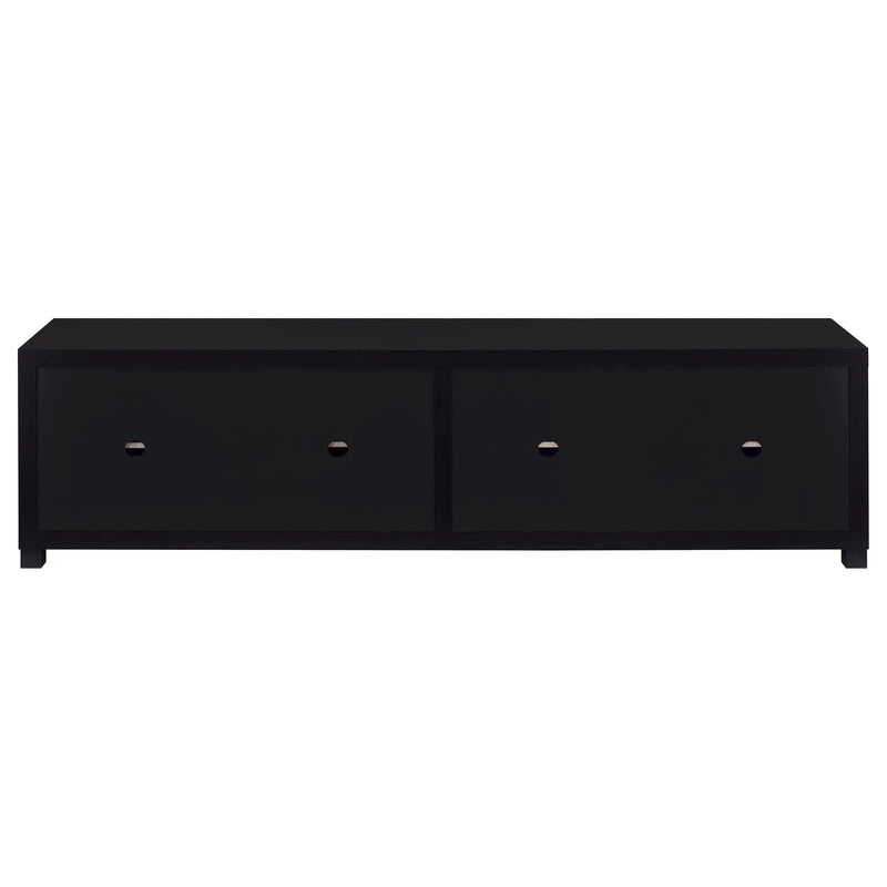 Jupiter 4-door Engineered Wood 79-inch TV Stand Black by Unique Piece Furniture