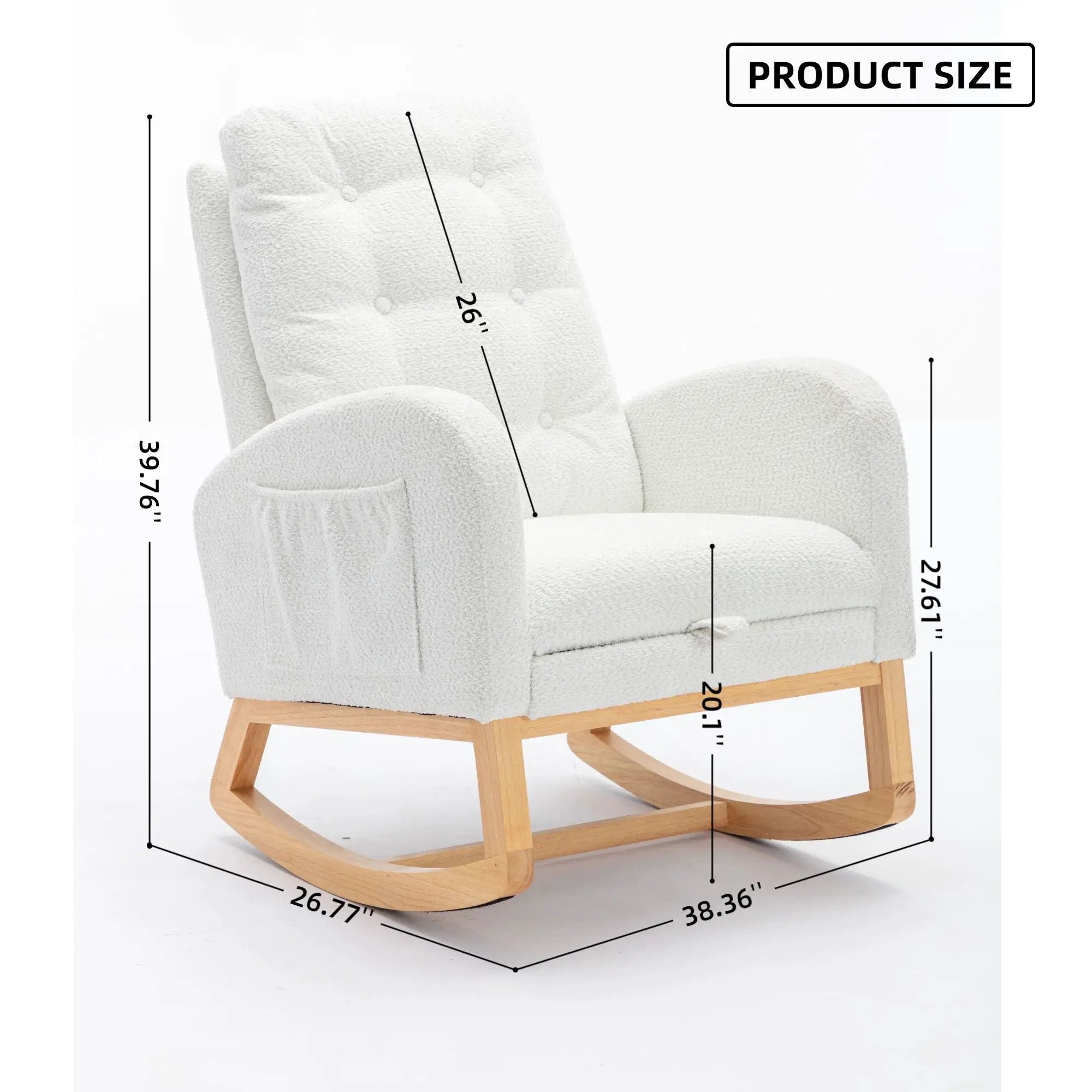 Accent Rocking Chair With Footrest, High Back by Unique Piece Furniture