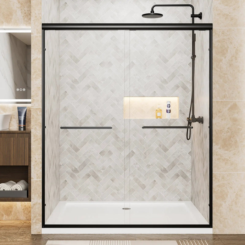 56"-60" W x 72" H Matte Shower Door by HouseOfZazla