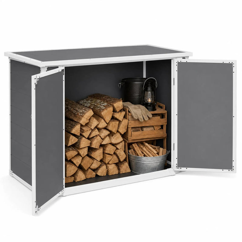 Horizontal Outdoor Storage Shed with Ramp & Hydraulic Lid by HouseOfZazla