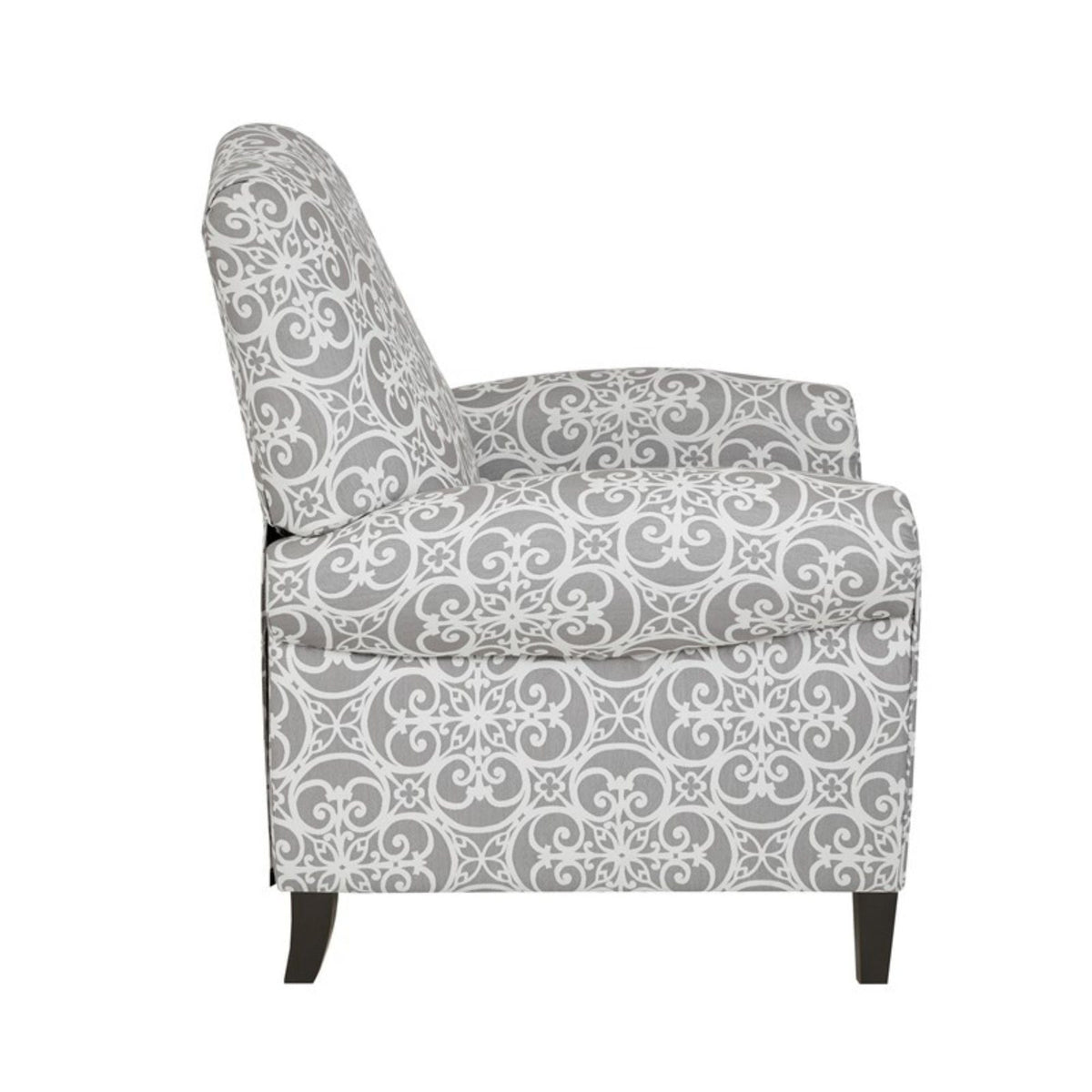 Kirby Transitional Push Back Recliner Chair with Solid Wood Frame - Blue or Gray, photo 18 of 18