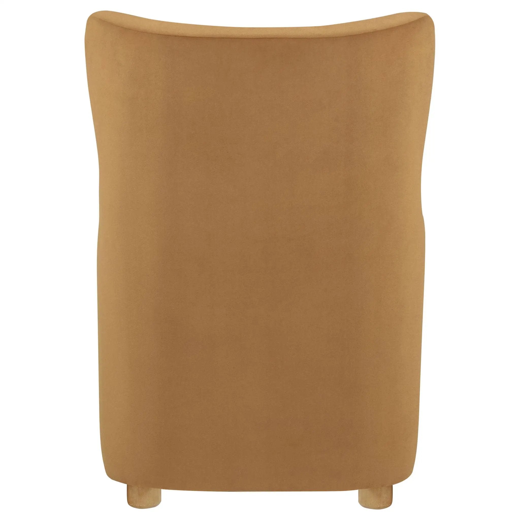 Thornton Velvet Upholstered Wingback Lounge Accent Chair Cognac by Unique Piece Furniture