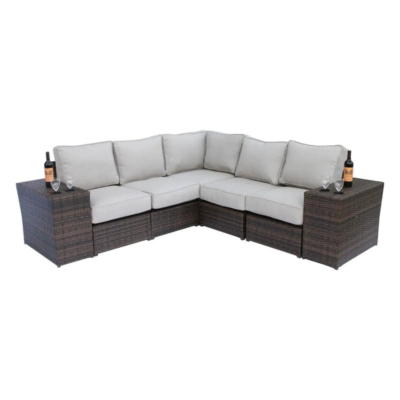 Modern Rattan Wicker Seating Group With Cushions by Unique Piece Furniture