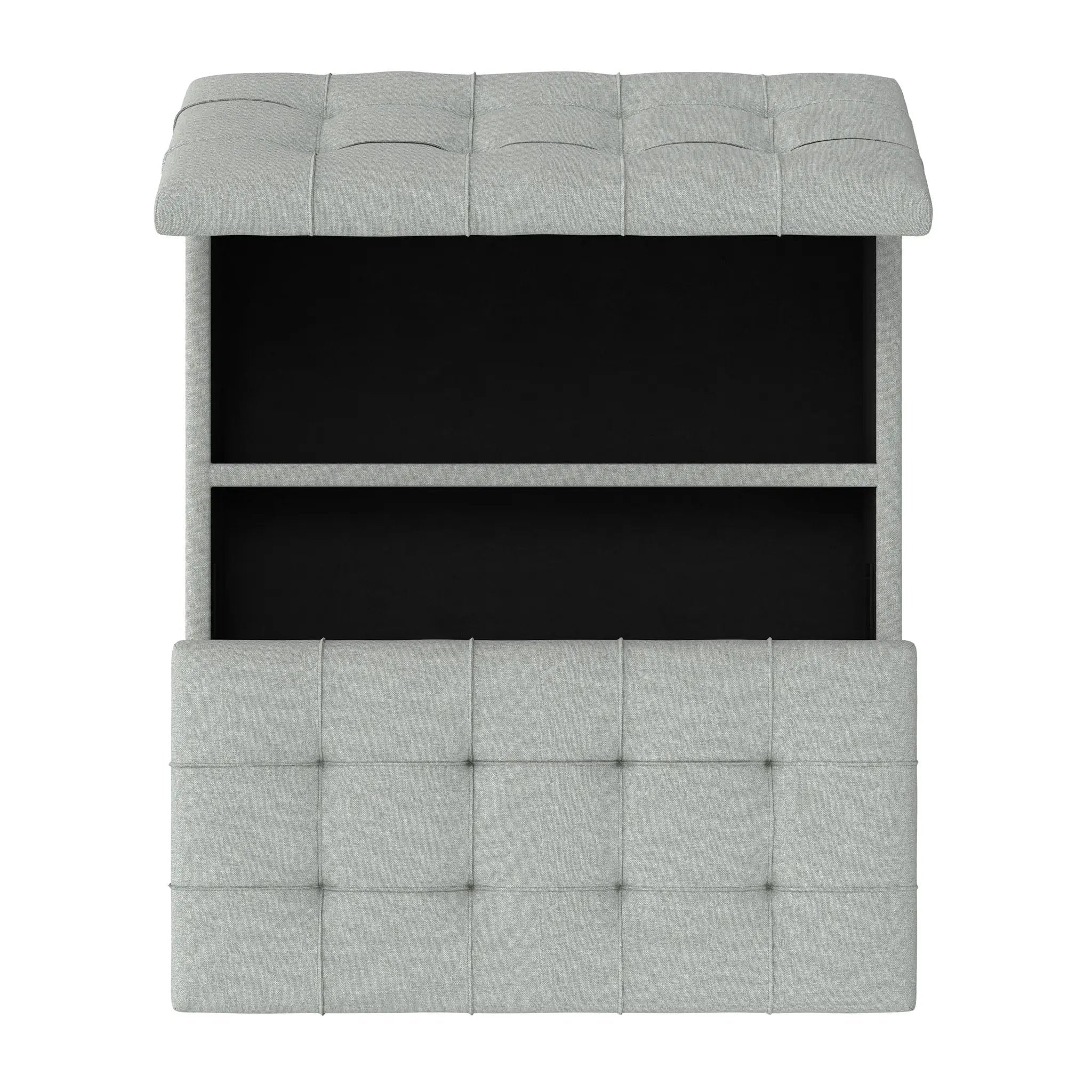 Harrison - Coffee Table Storage Ottoman Lift Top - Stone Gray by HouseOfZazla