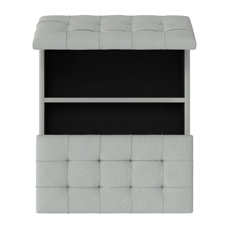 Harrison - Coffee Table Storage Ottoman Lift Top - Stone Gray by HouseOfZazla