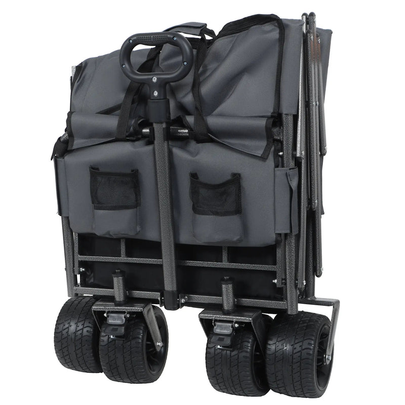 3-in-1 Folding Wagon Cart with Bench Seat & Storage by HouseOfZazla
