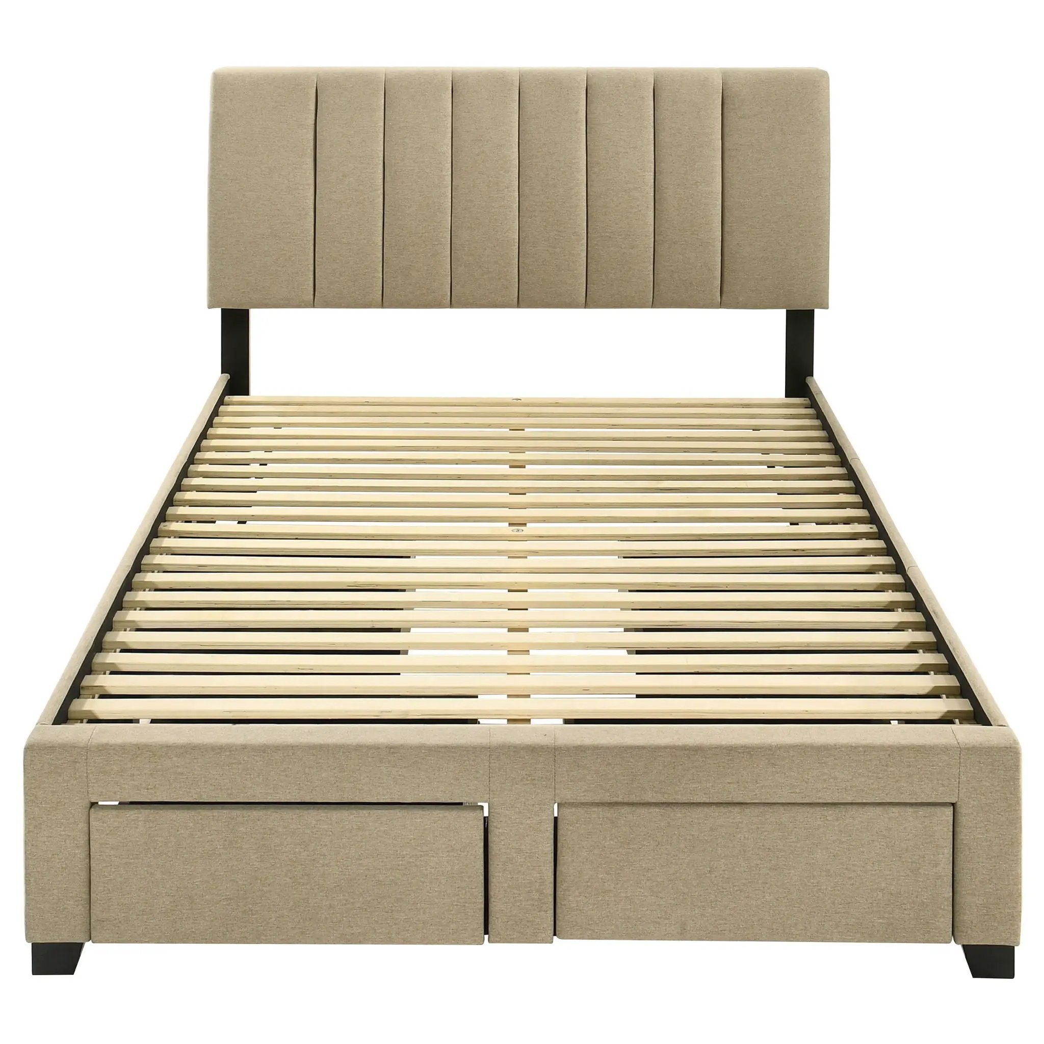 Wheatland 4-drawer Upholstered Full Storage Bed Light Brown by Unique Piece Furniture
