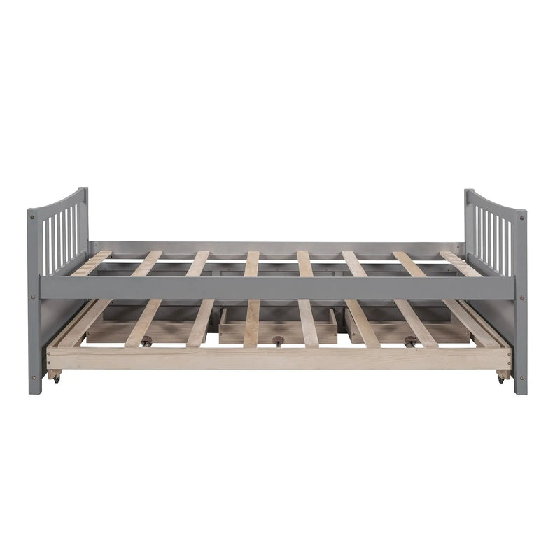 Twin Size Daybed With Trundle And Drawers