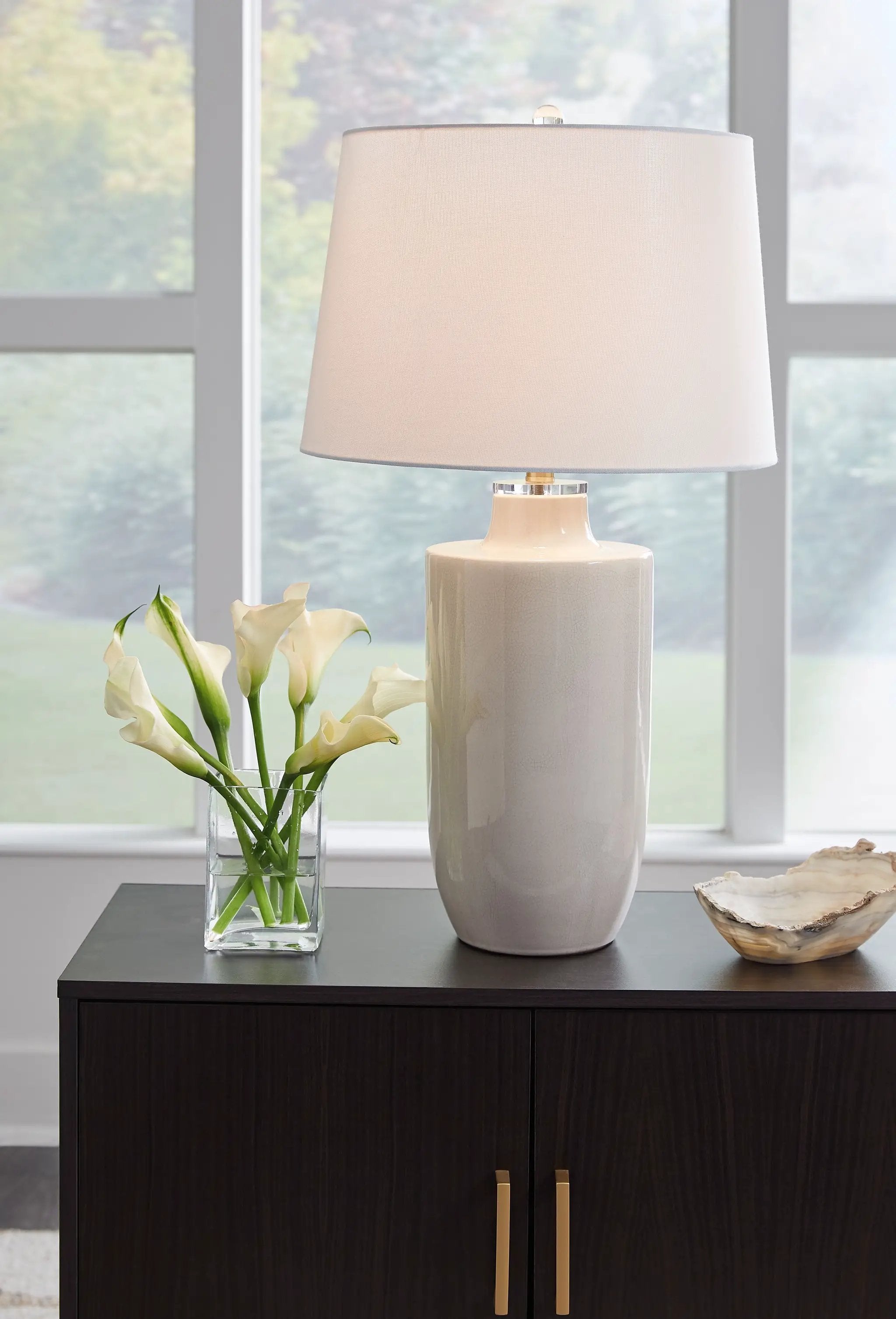 Cylener - Ceramic Table Lamp - Off White by Unique Piece Furniture