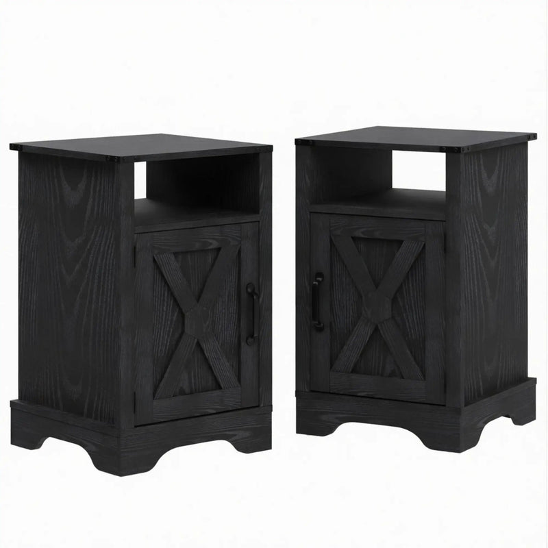 Farmhouse Nightstand, Charging Station & Storage by HouseOfZazla