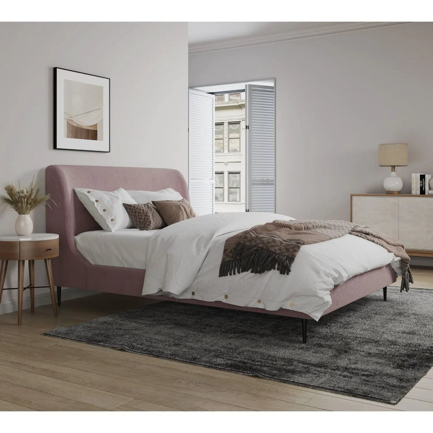Heather - Modern Upholstered Bed by HouseOfZazla