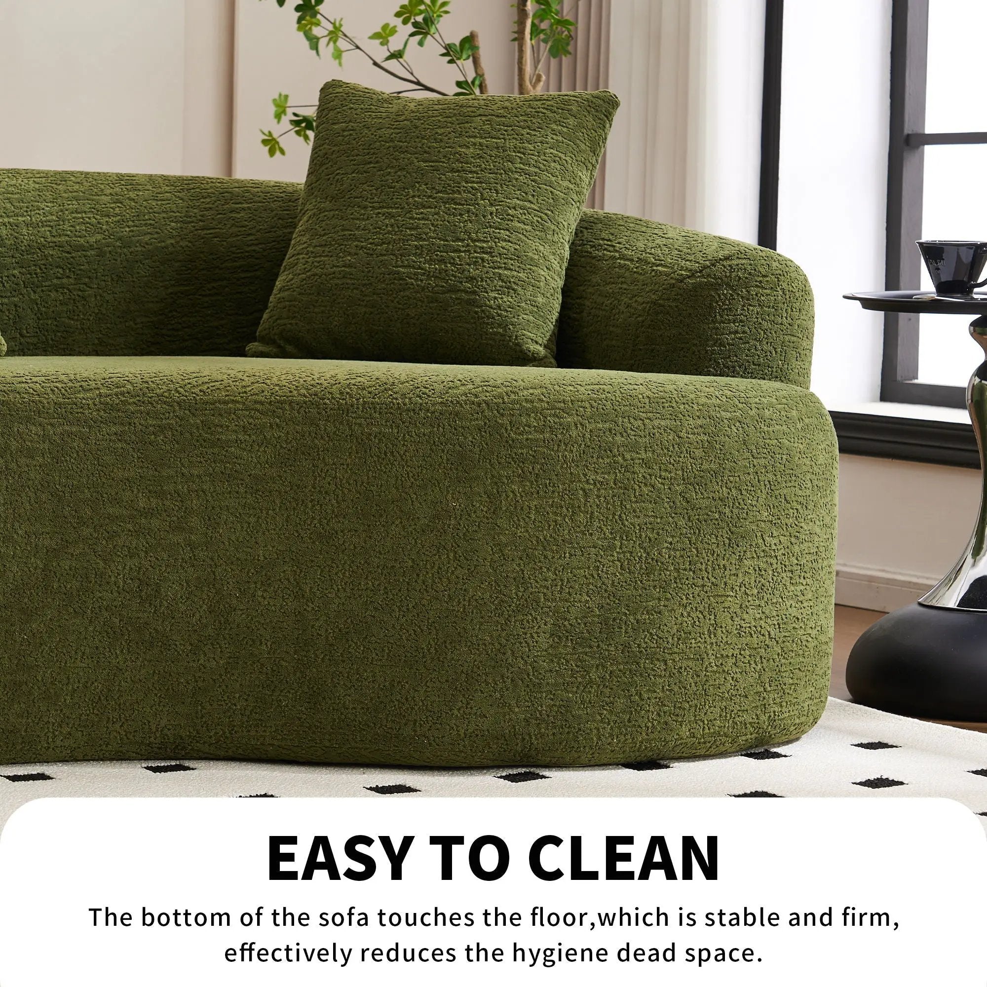 4 Seater Sofa With Fabric, 30D, 60 Hardness Full Sponge, 4 Pillow For Living Room, Home Furniture Sleeper Sectional Sofa For Apartment by Unique Piece Furniture