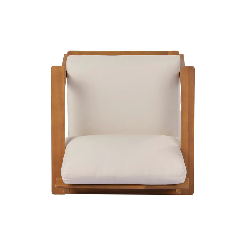 29.5' Mid-Century Modern Acacia Wood Outdoor Club Chair by HouseOfZazla