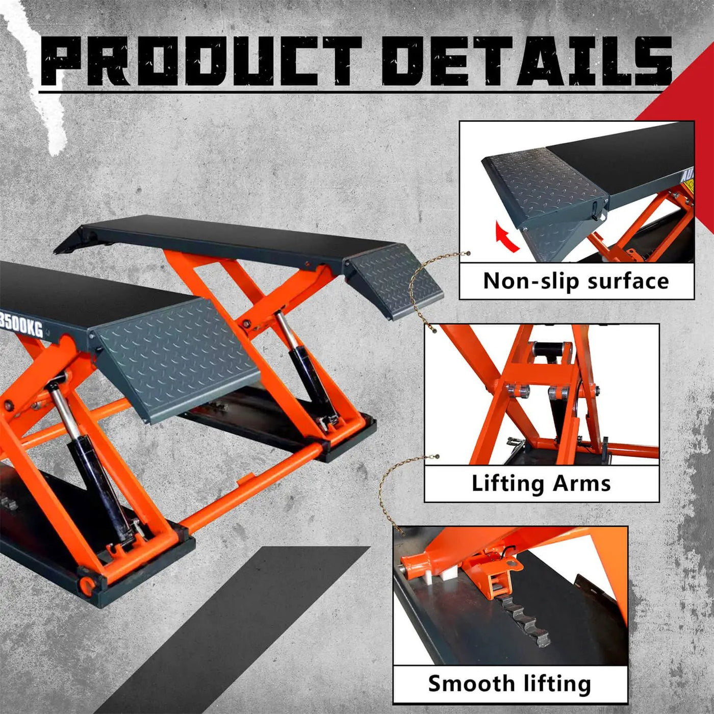 Katool KT-X80 8,000 Lbs Mid Rise Scissor Lift by Chery Industrial
