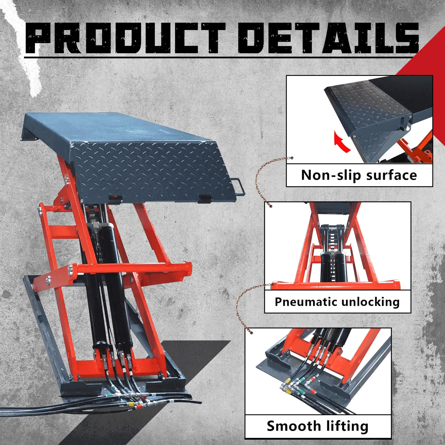 Katool AK-X95 8,000 Lbs Full Rise Scissor Lift by Chery Industrial