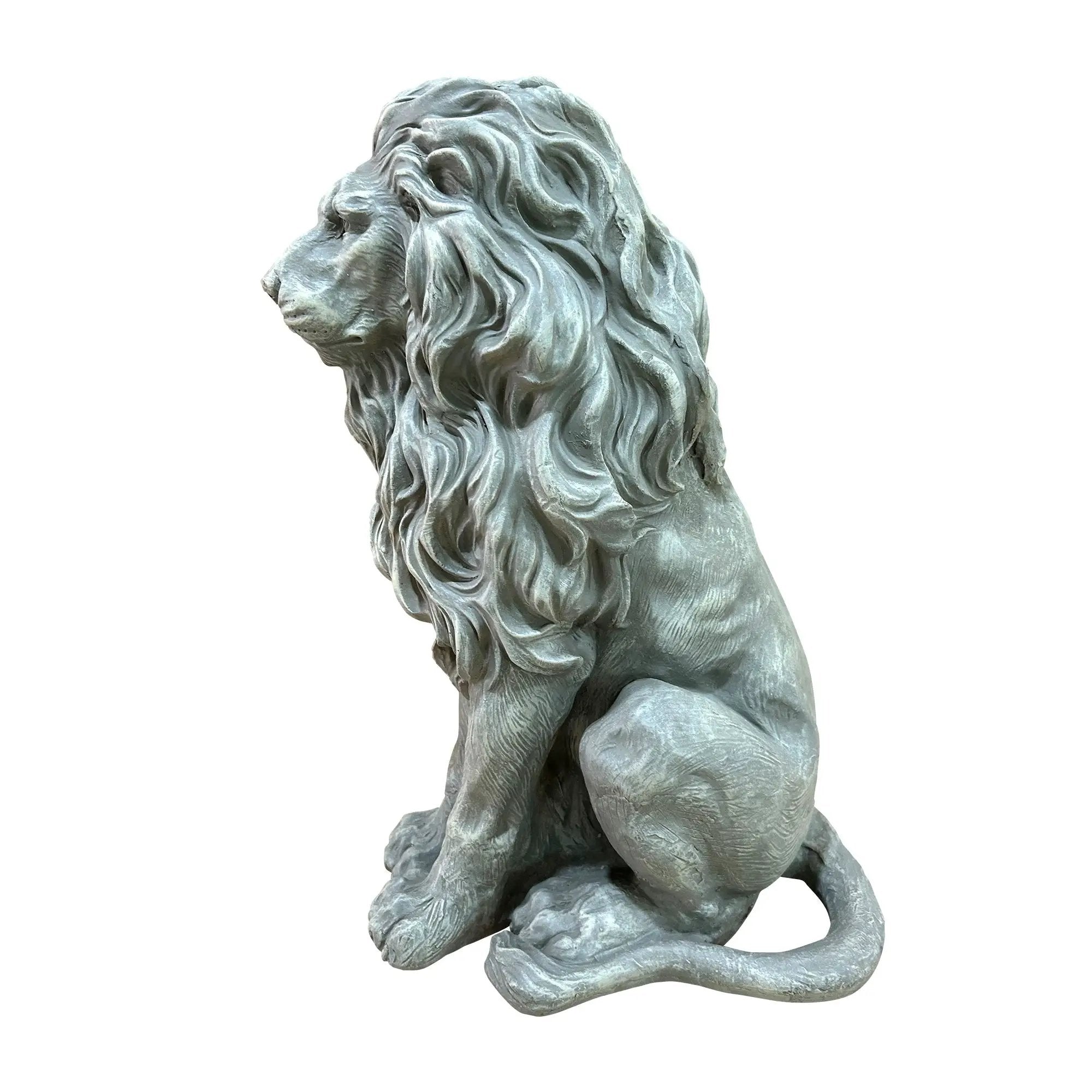 Magnesium Oxide Sitting Lion Statue by HouseOfZazla