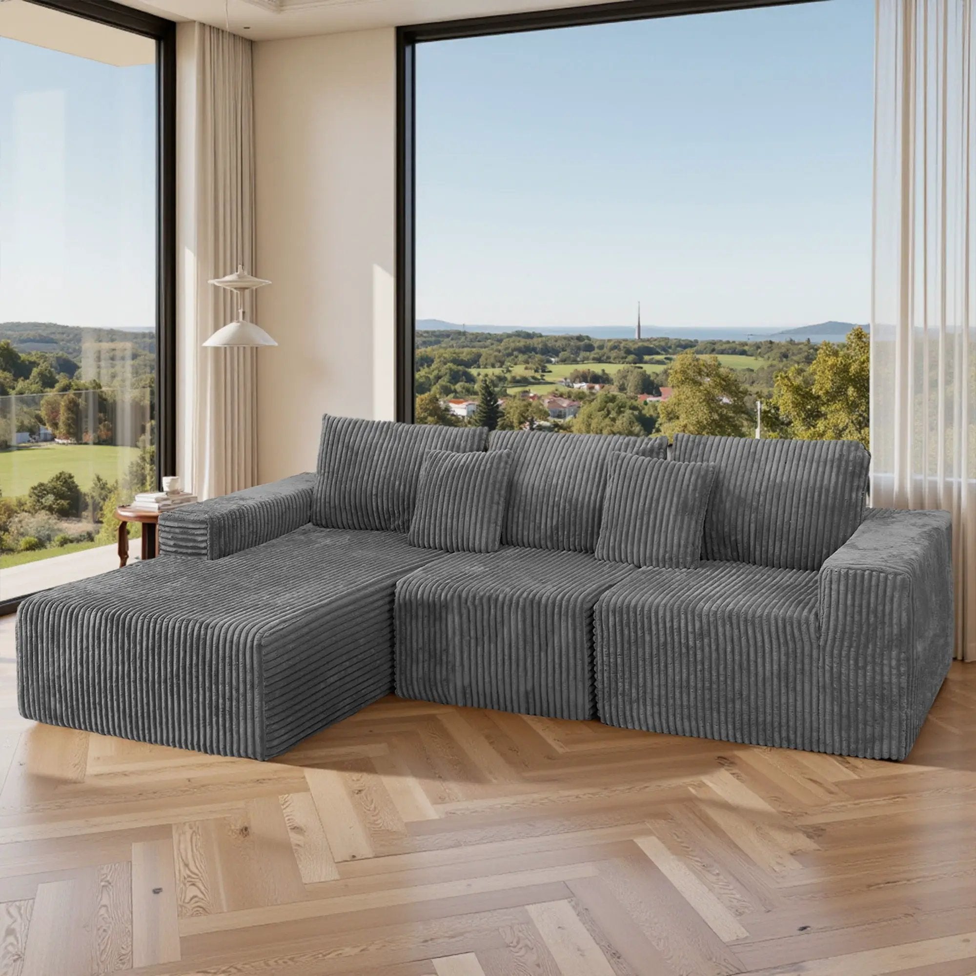 Modern Cloud Sectional Sofa With L-Shape Chaise by HouseOfZazla