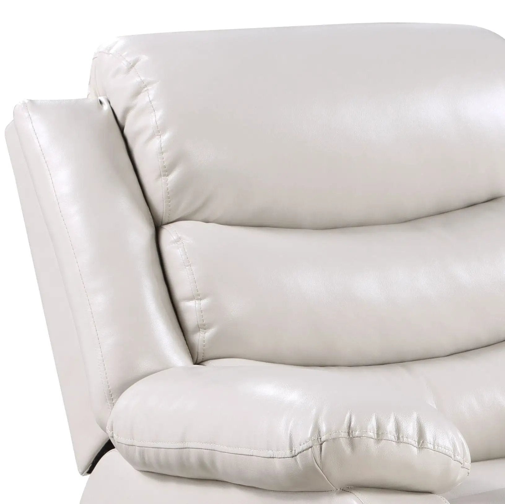 Eilbra - Synthetic Leather Power Motion Recliner - Beige by HouseOfZazla