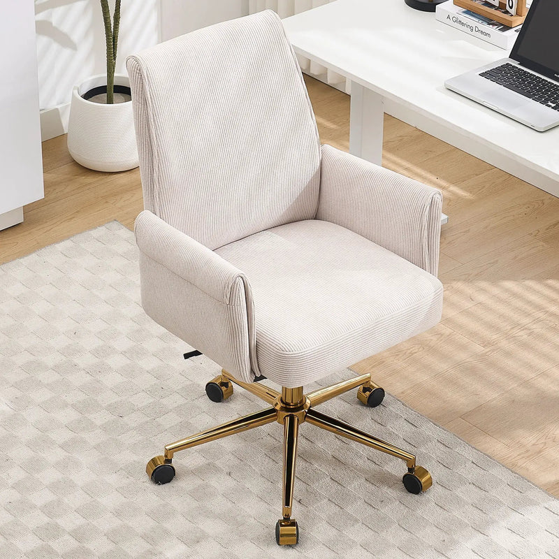 Ergonomic Mid-Back Office Chair With Striped Fabric by HouseOfZazla