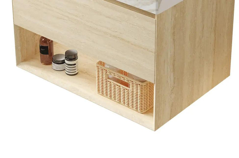 FRIGGA 30" Wall-Mounted Cabinet with One Drawer and Open Shelf by HouseOfZazla