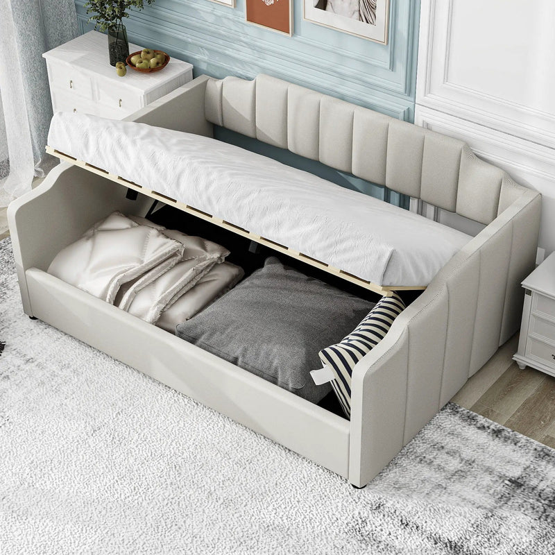 Modern Upholstered Daybed With Underneath Storage by Unique Piece Furniture