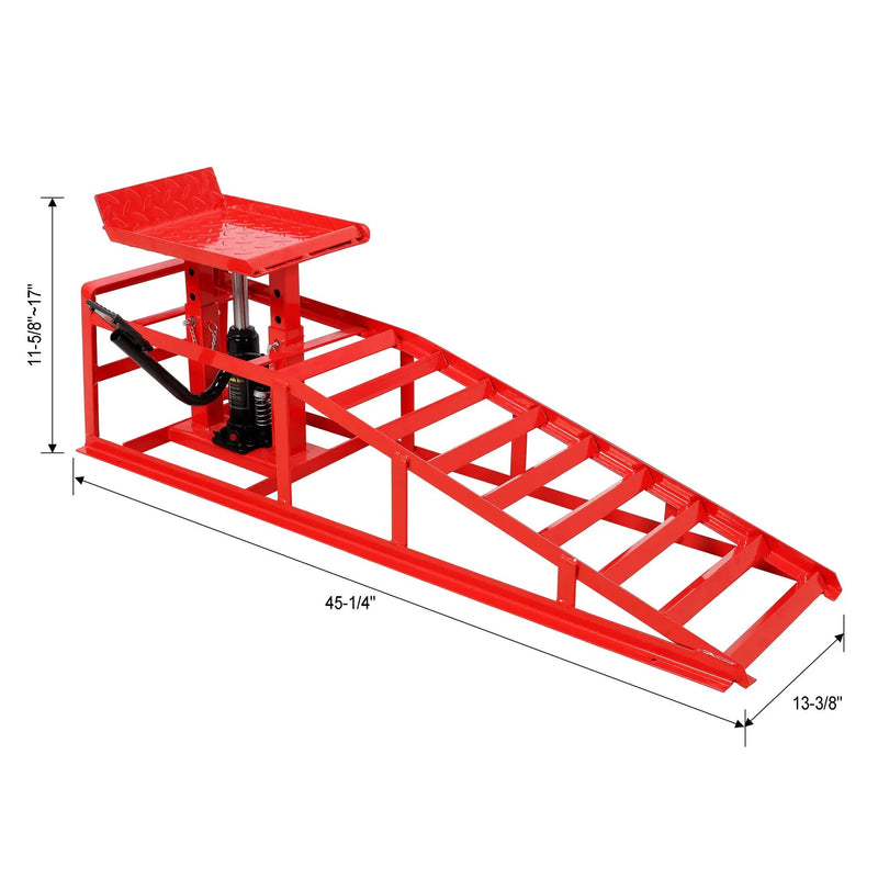 Auto Car Truck Service Ramps with Pedal - 5 Ton Hydraulic Lift by HouseOfZazla