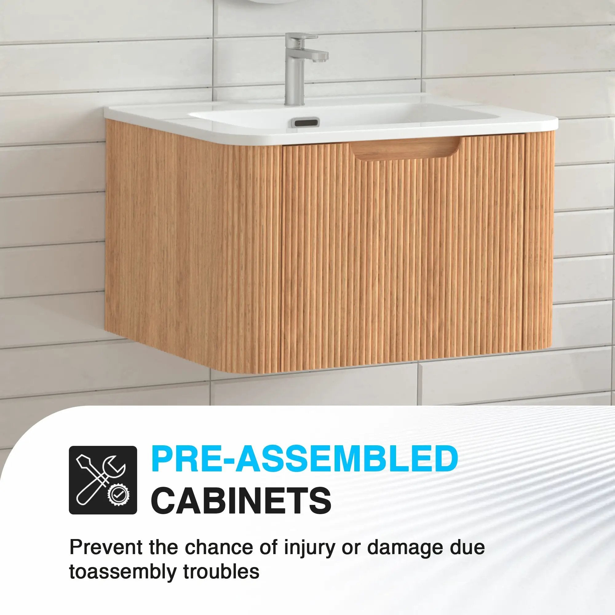 24" Wall-Mounted Floating Bathroom Vanity by HouseOfZazla