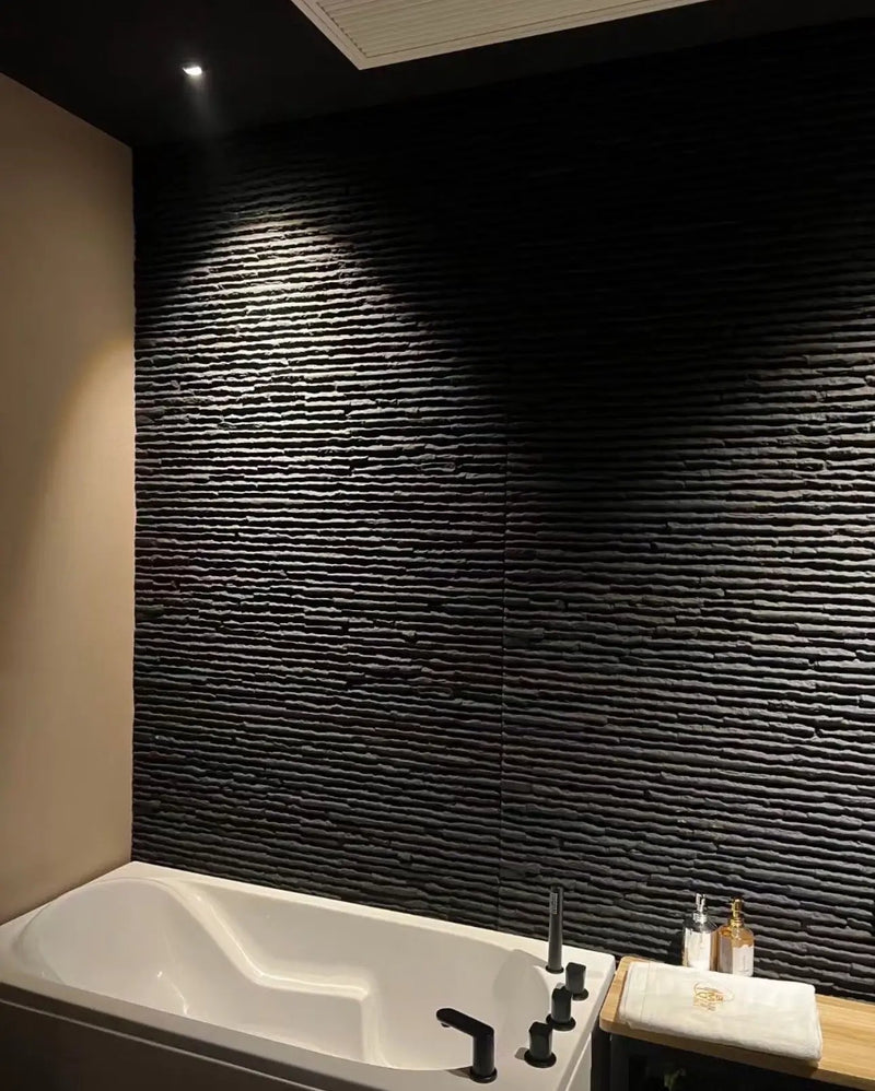 3D Faux Stone Wall Panels - 12 PCS PU Wainscoting by HouseOfZazla