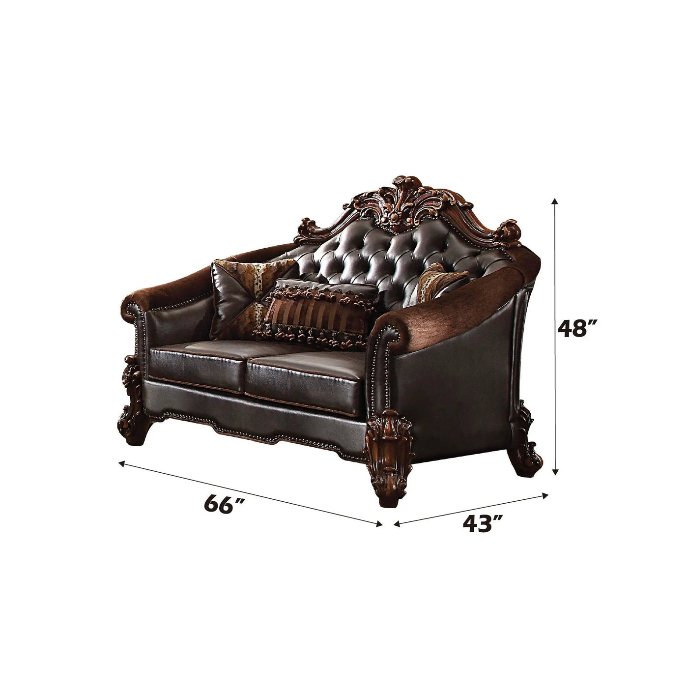 Vendome II - Loveseat (w/3 Pillows) by Unique Piece Furniture