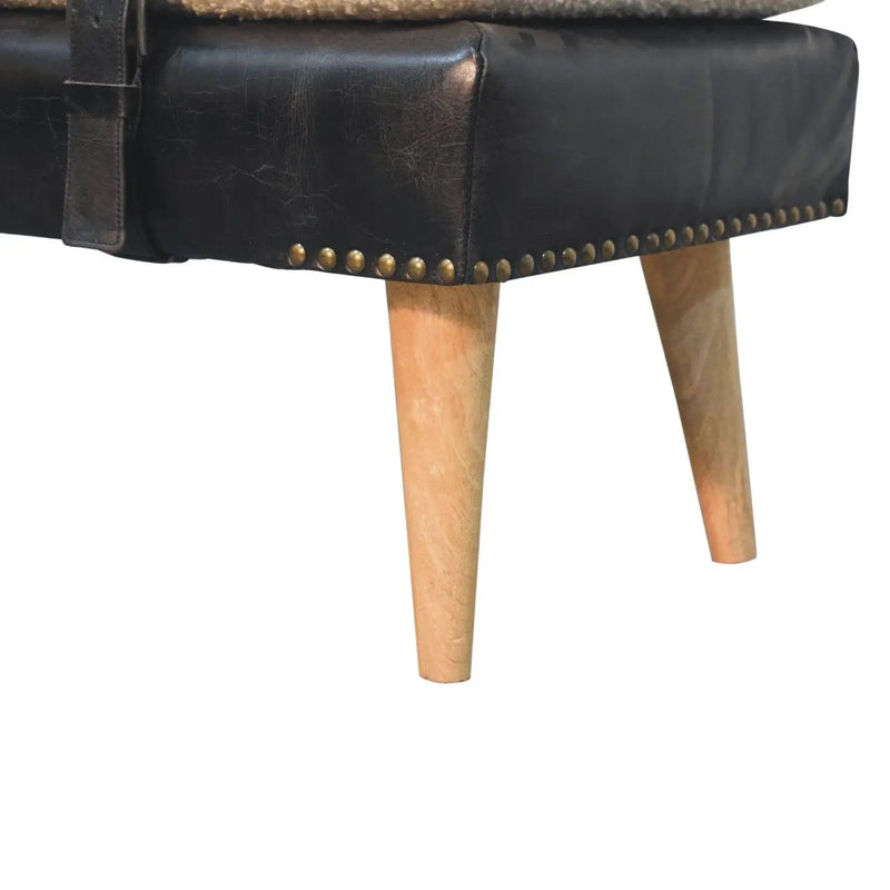 Bouclé Buffalo Hide Bench by HouseOfZazla