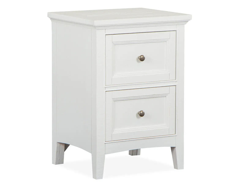 Heron Cove - Small Drawer Nightstand - Chalk White And Dovetail Gray by Unique Piece Furniture