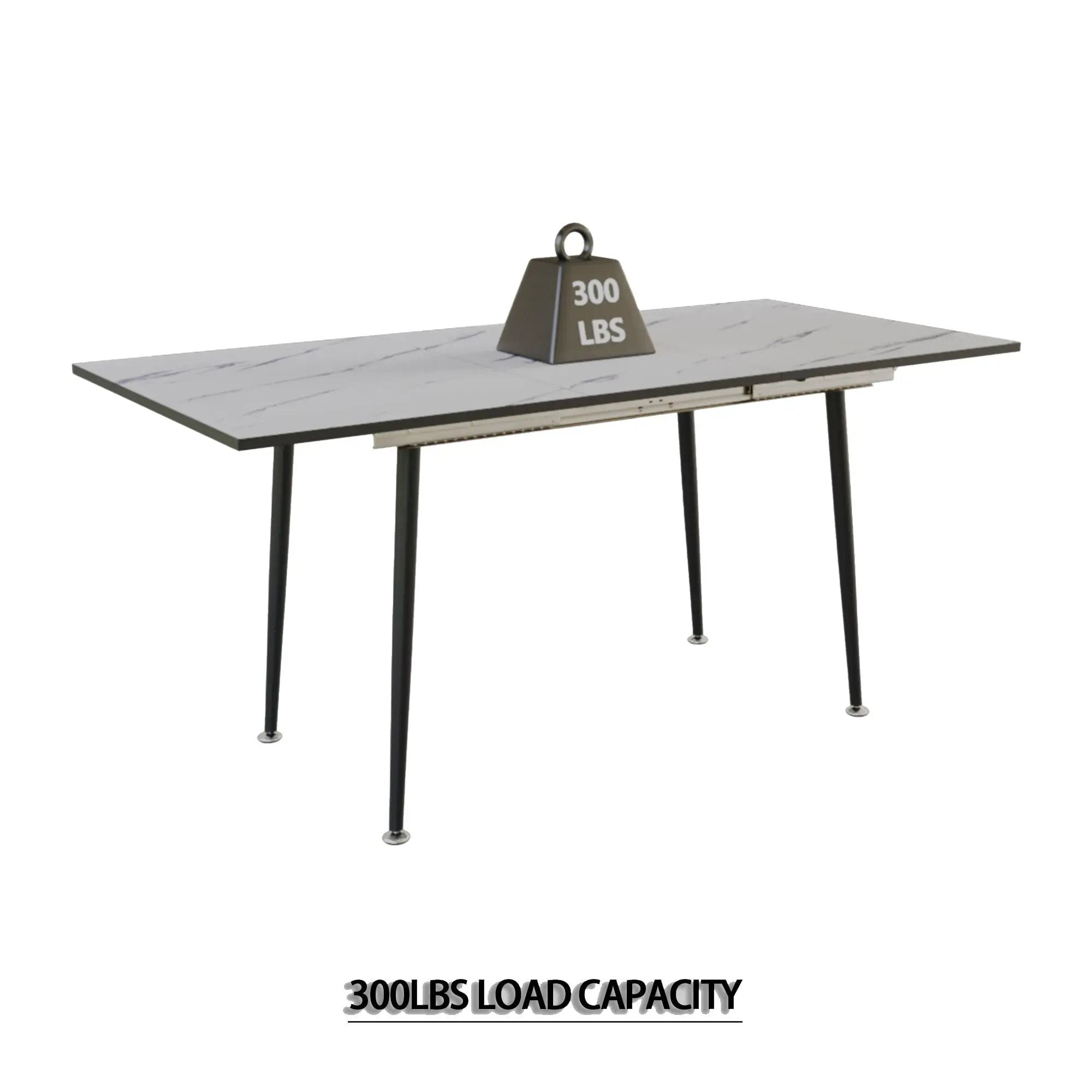 Modern Extendable Dining Table And Chair Set For 2 - 6 People by HouseOfZazla