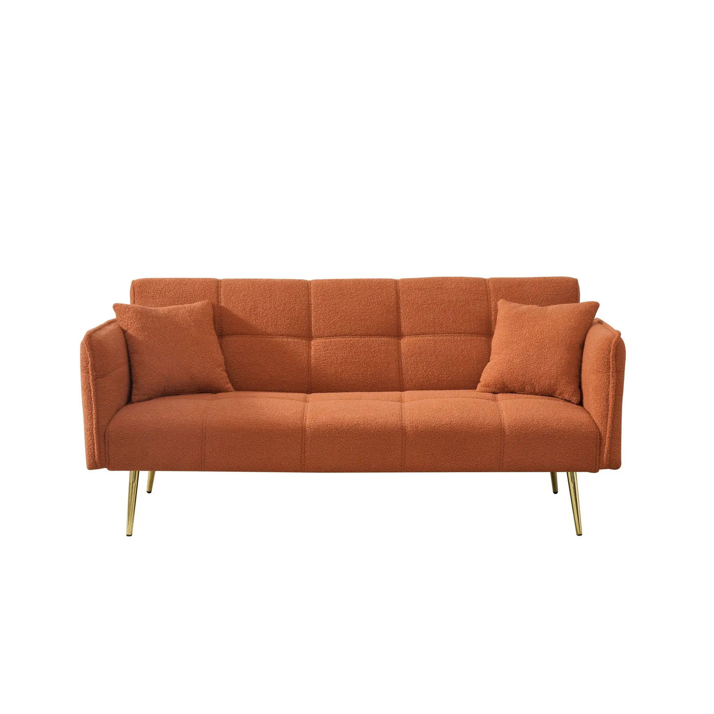 Convertible Double Futon Sofa Bed With Folding Armrests For Living Rooms by HouseOfZazla