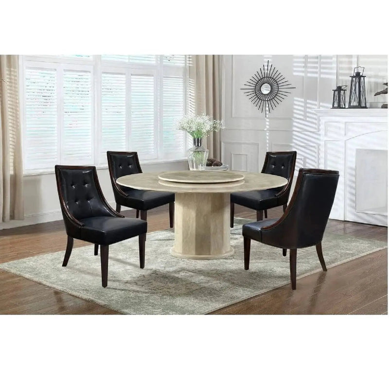 Clair - Tufted Dining Room Side Chair (Set of 2) - Dark Coffee / Black by HouseOfZazla