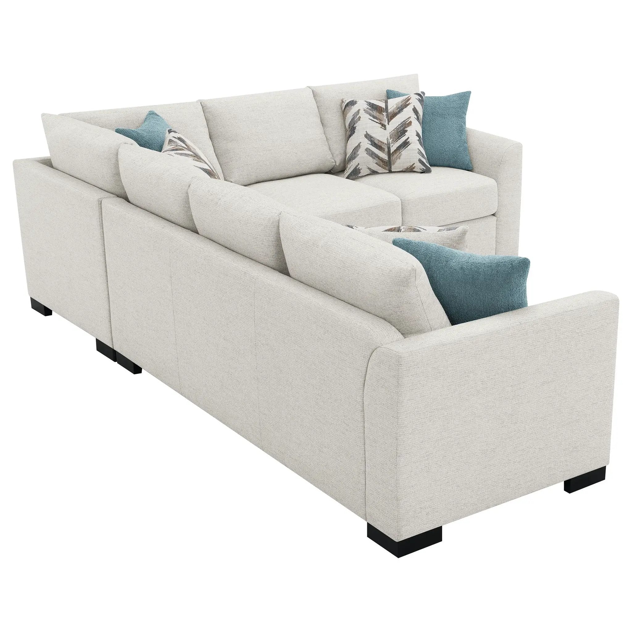 Radison - Upholstered Sectional Sofa With Hidden Sleeper - Greige by HouseOfZazla