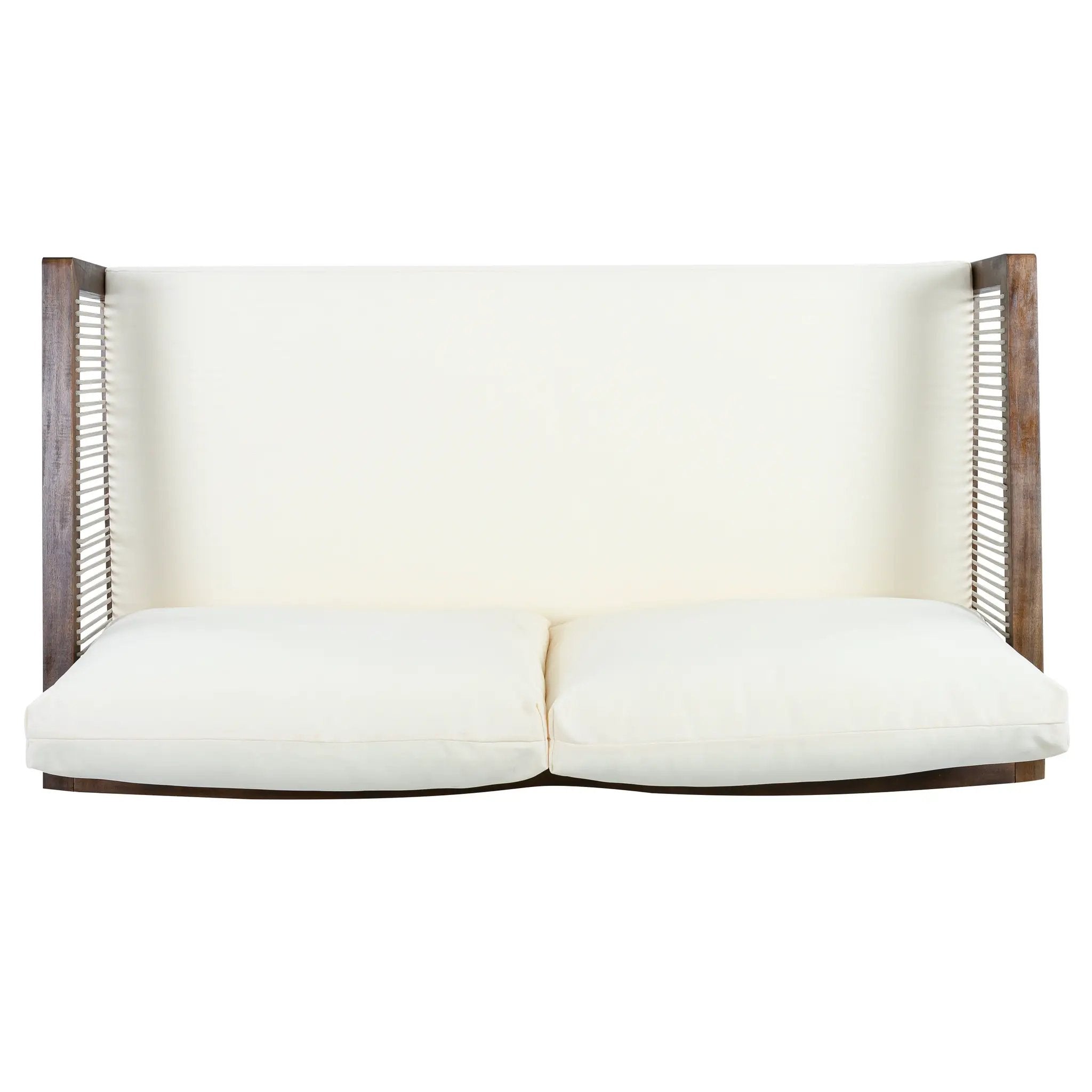 Outdoor 4-Piece Sofa Set, Acacia Wood Frame with Rope Detail by HouseOfZazla